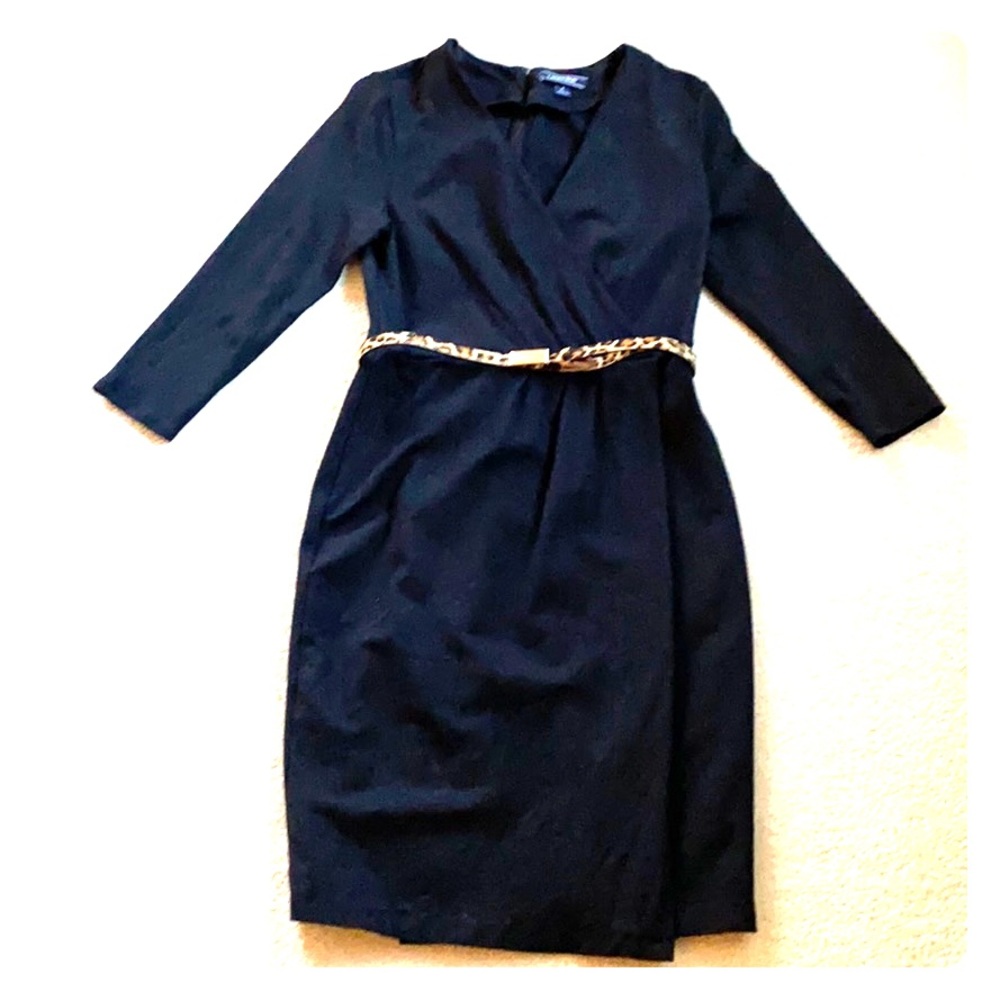 Lands End Little Black Dress 3/4 sleeve size 6